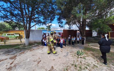 Realiza Protección Civil de Arteaga simulacro en el Jardín de Niños